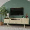 Meuble TV en aggloméré 150 x 29.8 x 53 cm Roma