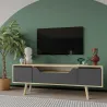Meuble TV en aggloméré 150 x 29.8 x 53 cm Roma
