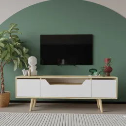 Meuble TV en aggloméré 150 x 29.8 x 53 cm Roma