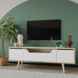 Meuble TV en aggloméré 150 x 29.8 x 53 cm Roma