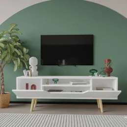 Meuble TV en aggloméré 150 x 29.8 x 53 cm Roma