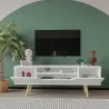 Meuble TV en aggloméré 150 x 29.8 x 53 cm Roma