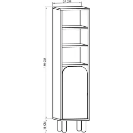 Colonne de rangement en aggloméré Parma