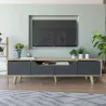 Meuble TV en aggloméré 180 x 29.8 x 48 cm Roma