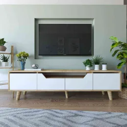 Meuble TV en aggloméré 180 x 29.8 x 48 cm Roma