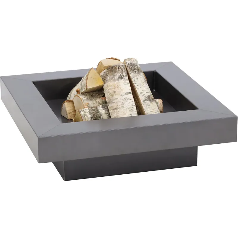 Brasero en acier plateau design
