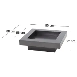 Brasero en acier plateau design