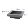 Brasero en acier plateau design