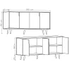 Buffet 4 portes en aggloméré Latina Modern
