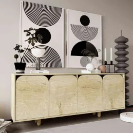 Buffet 4 portes en aggloméré Lazio Bohem