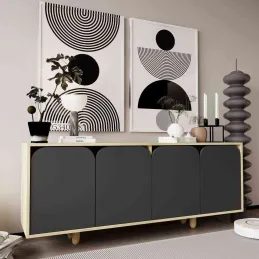 Buffet 4 portes en aggloméré Lazio Bohem