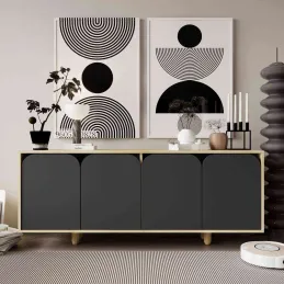 Buffet 4 portes en aggloméré Lazio Bohem