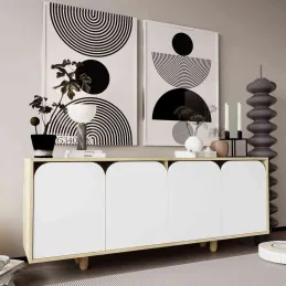 Buffet 4 portes en aggloméré Lazio Bohem