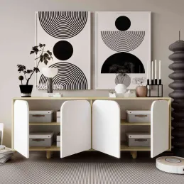 Buffet 4 portes en aggloméré Lazio Bohem