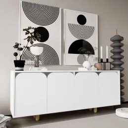 Buffet 4 portes en aggloméré Lazio Bohem