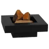 Brasero en acier peint plateau design