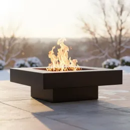 Brasero en acier peint plateau design