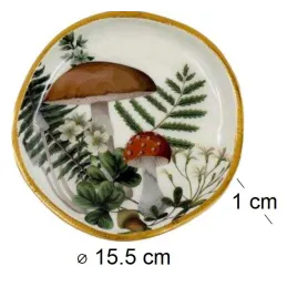 Vide poche en métal 15 cm Champignons