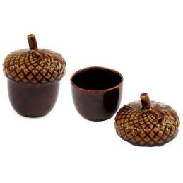 Ensemble de 2 pots de rangement en grès Gland