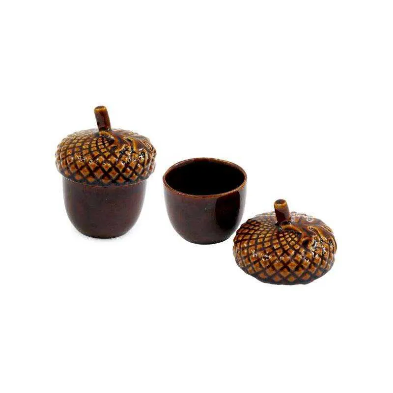 Ensemble de 2 pots de rangement en grès Gland