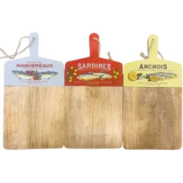 Planche en manguier et émail Poisson Vintage