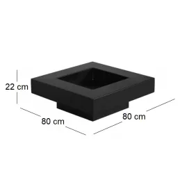 Brasero en acier peint plateau design