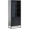 Buffet en métal 2 portes vitrées et 2 portes en métal Bakal