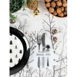 Porte-couverts de noel en feutrine (Lot de 24)