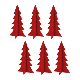 Sapins décoratifs en feutrine 20 cm (Lot de 12)