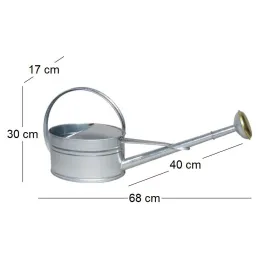 Arrosoir bec long 5 litres avec pomme en acier galvanisé