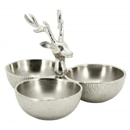 Plat à coupelles en aluminium Cerf
