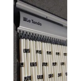 Rideau de porte en polyéthylène beige et acier  Campos