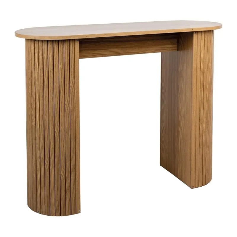Console en bois lamé arrondie