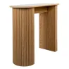 Console en bois lamé arrondie