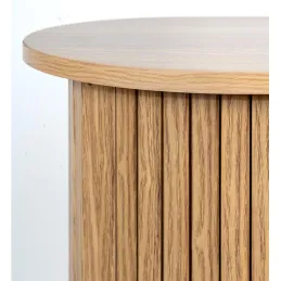 Console en bois lamé arrondie