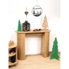 Console en bois lamé arrondie