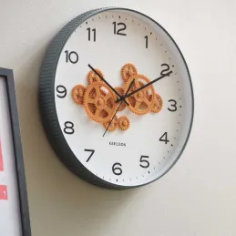 Horloge murale ronde Open Gear