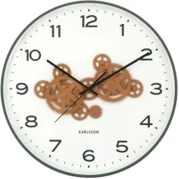 Horloge murale ronde Open Gear