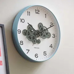 Horloge murale ronde Open Gear