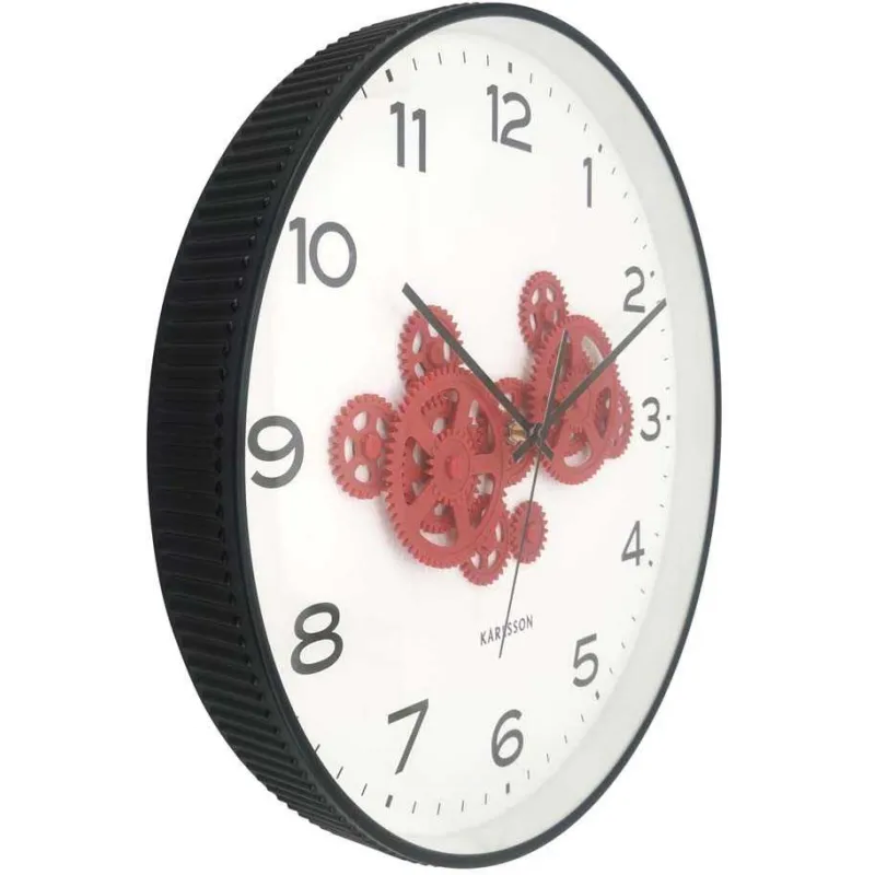 Horloge murale ronde Open Gear