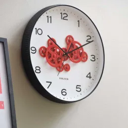Horloge murale ronde Open Gear