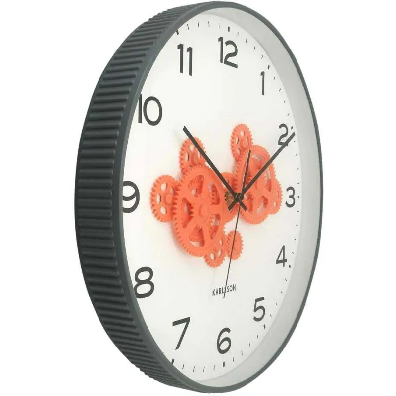 Horloge murale ronde Open Gear