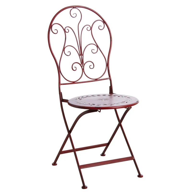 Chaise de terrasse pliante en métal