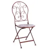 Chaise de terrasse pliante en métal