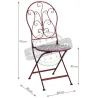 Chaise de terrasse pliante en métal
