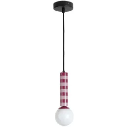 Suspension en métal bicolore Rayado