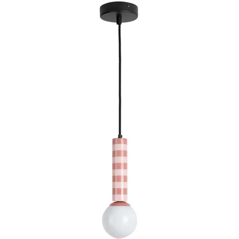 Suspension en métal bicolore Rayado
