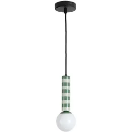 Suspension en métal bicolore Rayado