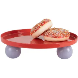 Plateau rond en métal Double Funky Large