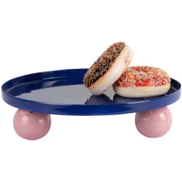 Plateau rond en métal Double Funky Large